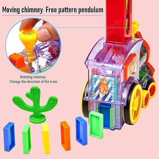 Train Toy Domino Set for Kids with Sound Effects