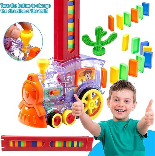 Train Toy Domino Set for Kids with Sound Effects