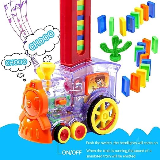 Train Toy Domino Set for Kids with Sound Effects
